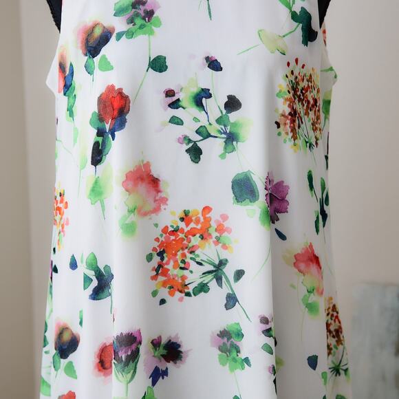 CALVIN KLEIN Floral watercolor Mini dress size 8 M - Picture 3 of 9